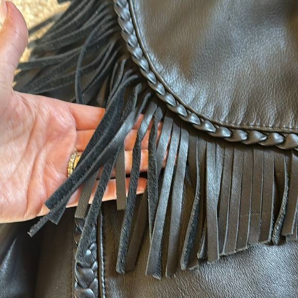 Harley Davidson Willie G leather jacket with fringe, size 34W - Picture 3 of 11